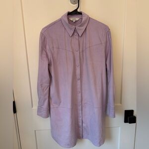 Purple &Other Stories button down dress